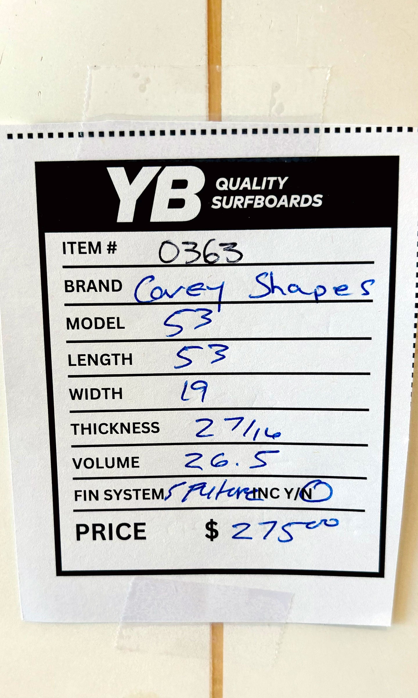 Corey Shapes 5'3" 26.5L