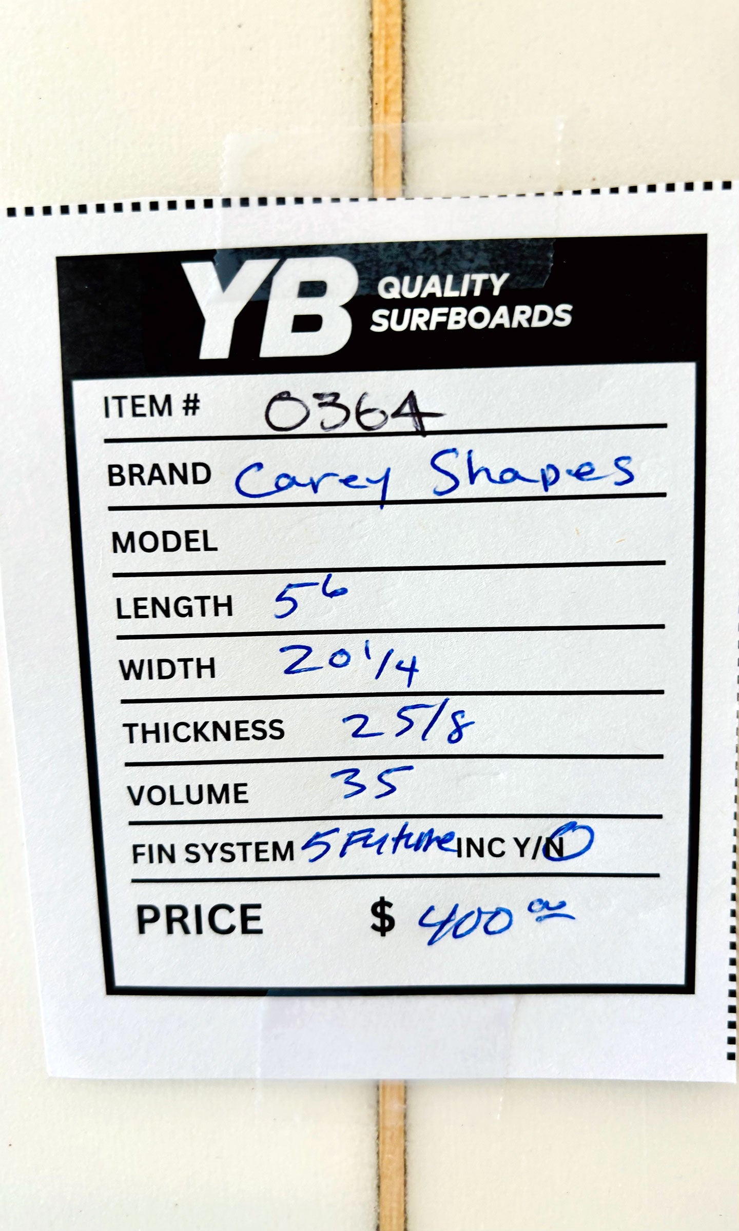 Corey Shapes 5'6" 35L