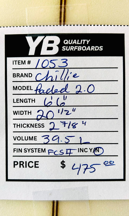 Chilli 6'6" 39.5L Faded 2.0 Used Surfboard