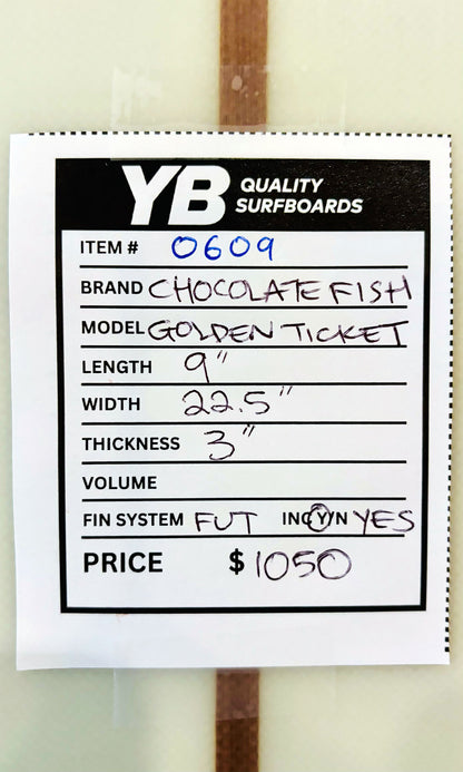 Chocolate Fish 9'0" Golden Ticket Surfboard