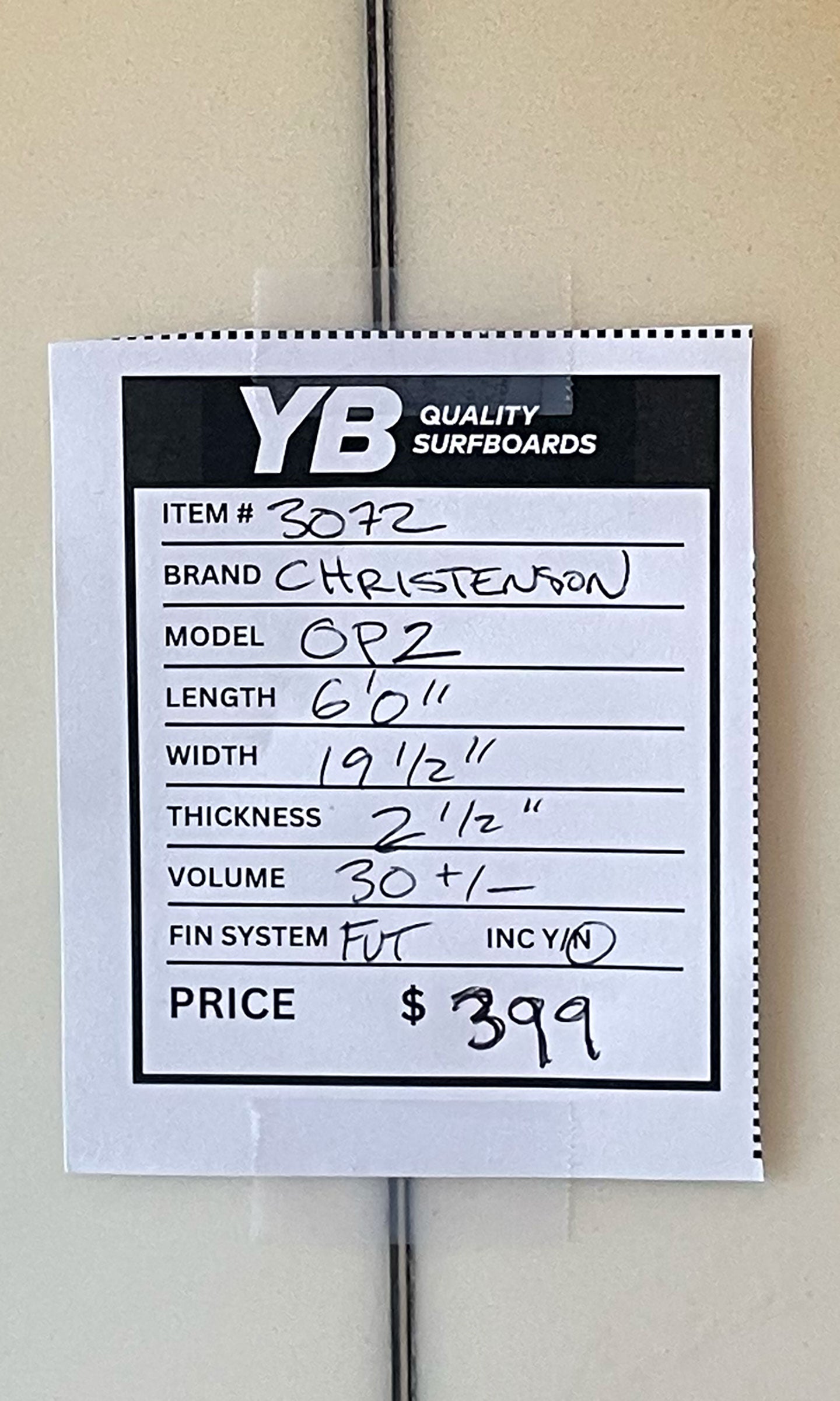 Christenson 6'0" 30L OP2