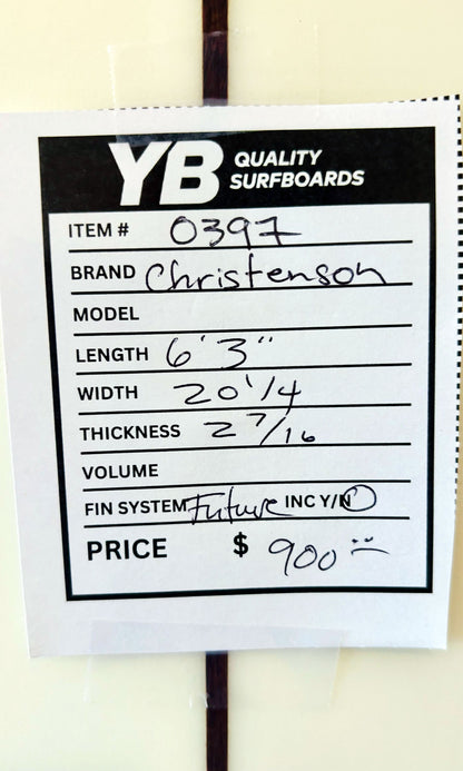 Christenson 6'3" 35L Surfboard