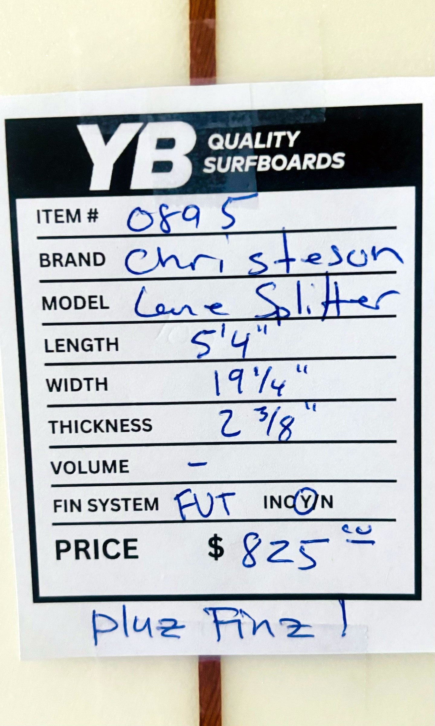 Christenson 5'4" Lane Splitter Used Surfboard