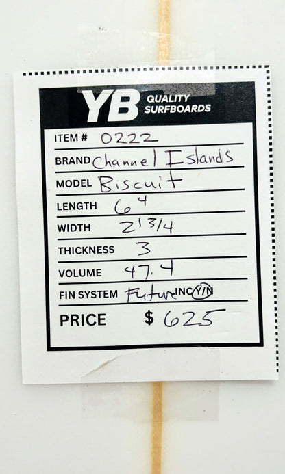 Channel Islands 6'4" 47.4L Biscuit