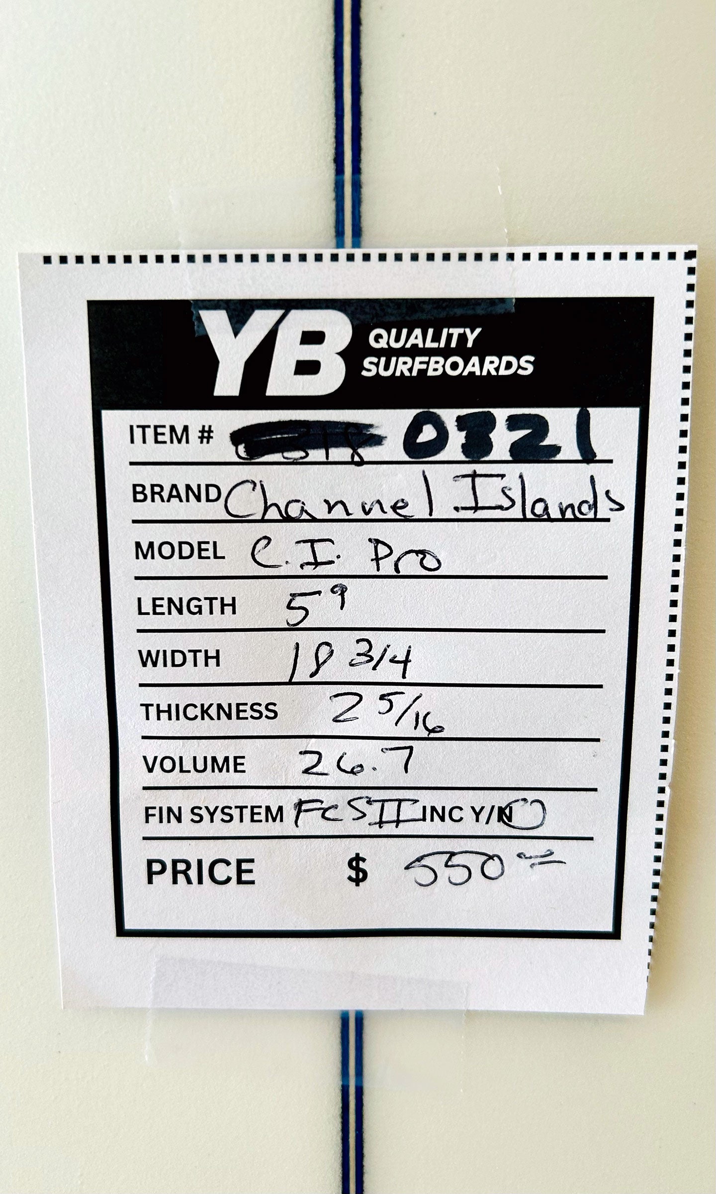 Channel Islands 5'9" 26.7L CI Pro
