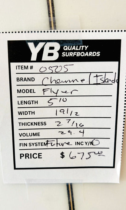 Channel Islands 5'10" 29.4L Flyer Surfboard