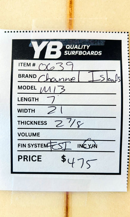 Channel Islands 7'0" M13 Surfboard
