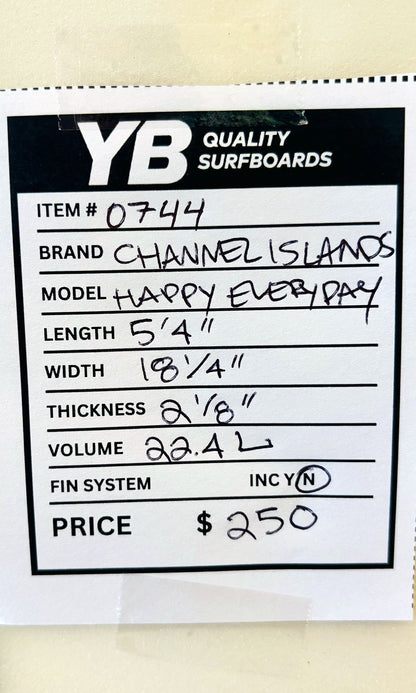Channel Islands 5'4" 22.4L Happy Everyday Used Surfboard