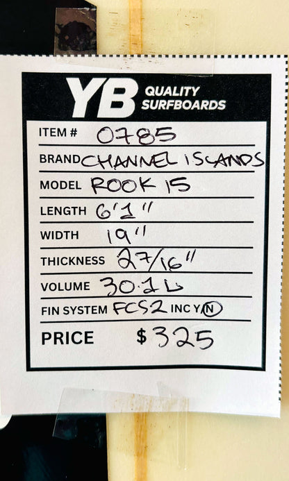 Channel Islands 6'1" 30L Rook 15 Used Surfboard