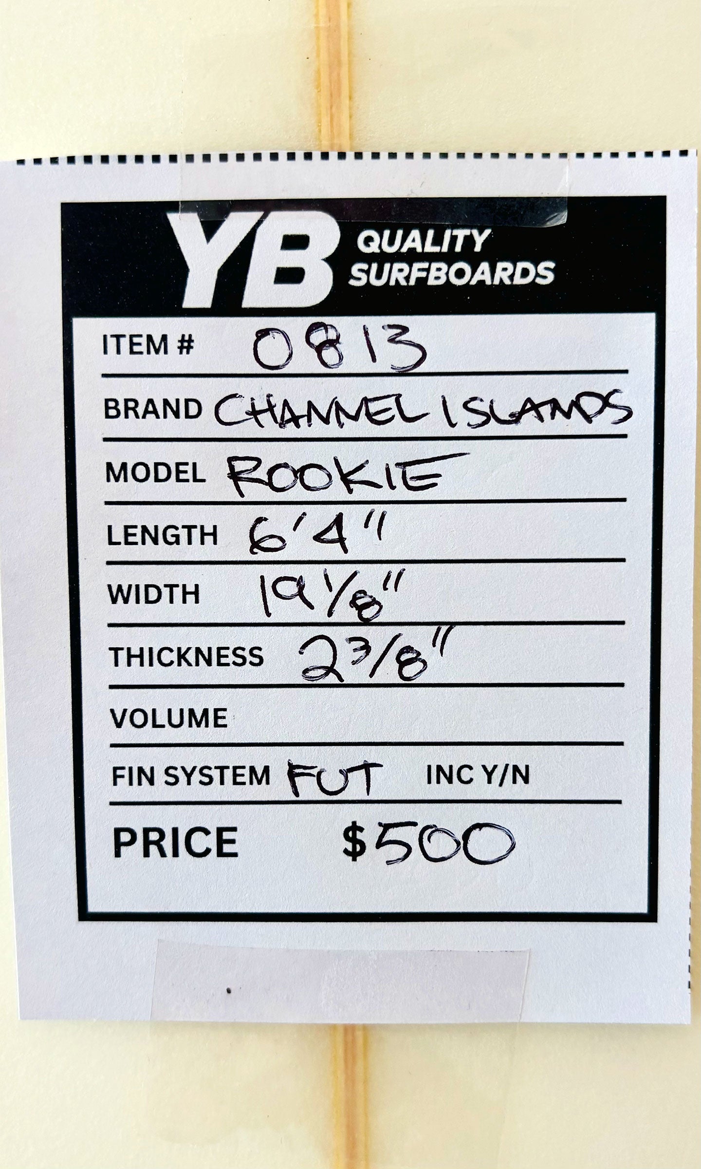Channel Islands 6'4" 32L Rookie Used Surfboard