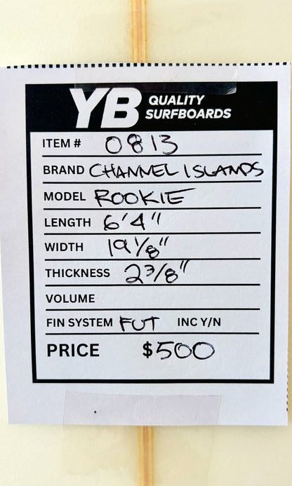 Channel Islands 6'4" 32L Rookie Used Surfboard