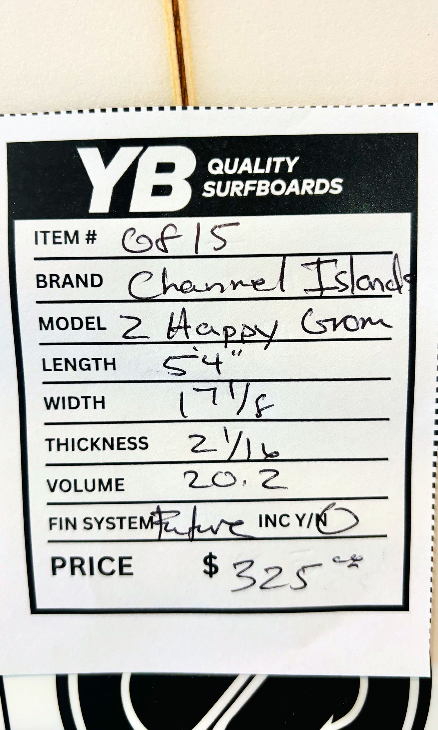 Channel Islands 5'4" 20L Grom Two Happy Used Surfboard