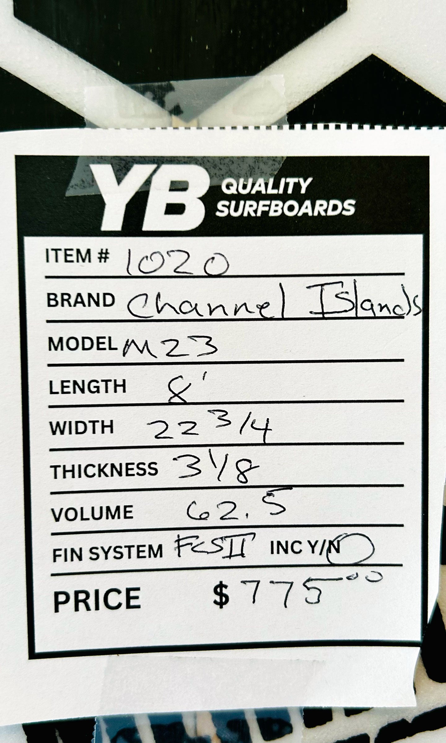 Channel Islands 8'0" 62.5L M23 Used Surfboard