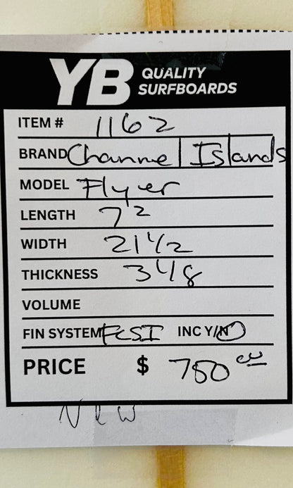 Channel Islands 7'2" Flyer New Surfboard