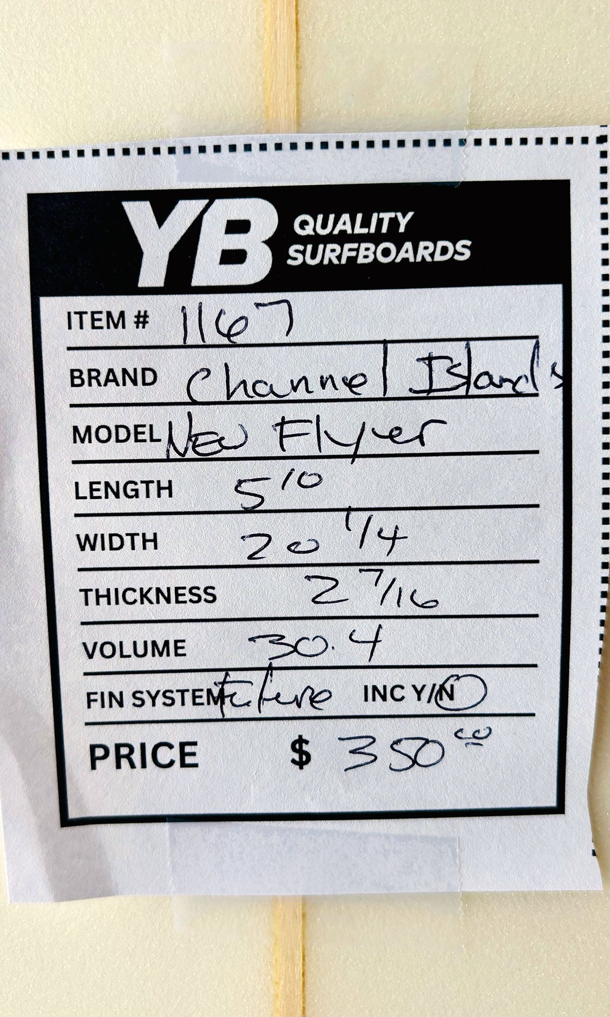 Channel Islands 5'10" 30.4L New Flyer Used Surfboard