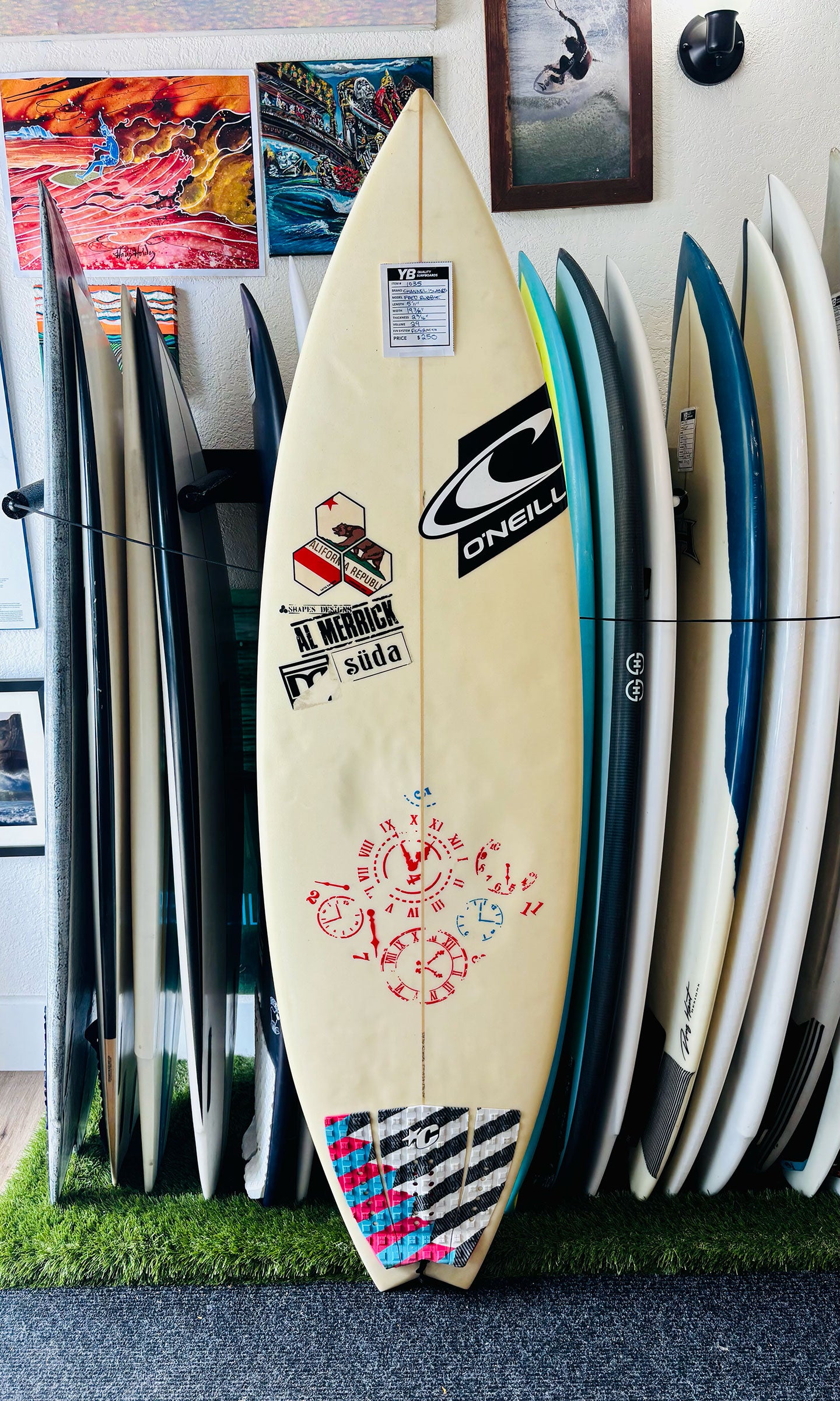 Channel Islands 5'11" 29L Fred Rubble Used Surfboard