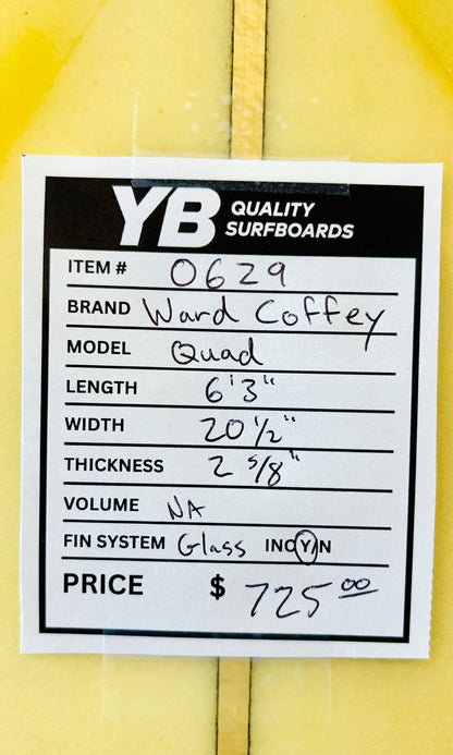 Ward Coffey 6'3" Quad Surfboard