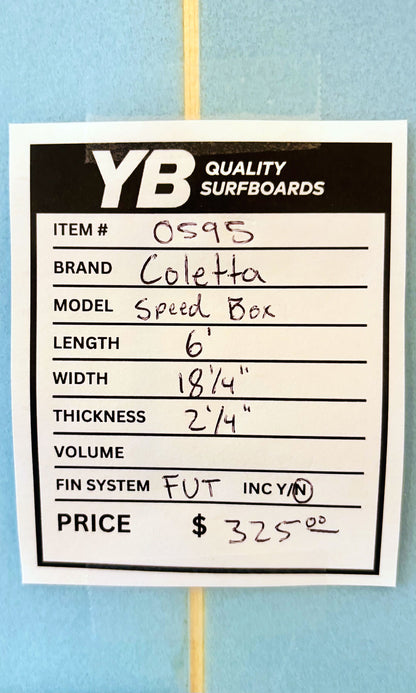 Steve Coletta 6'0" 26L Speed Box Surfboard