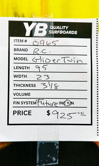 Randy Cone 9'5" Glider Twin Used Longboard