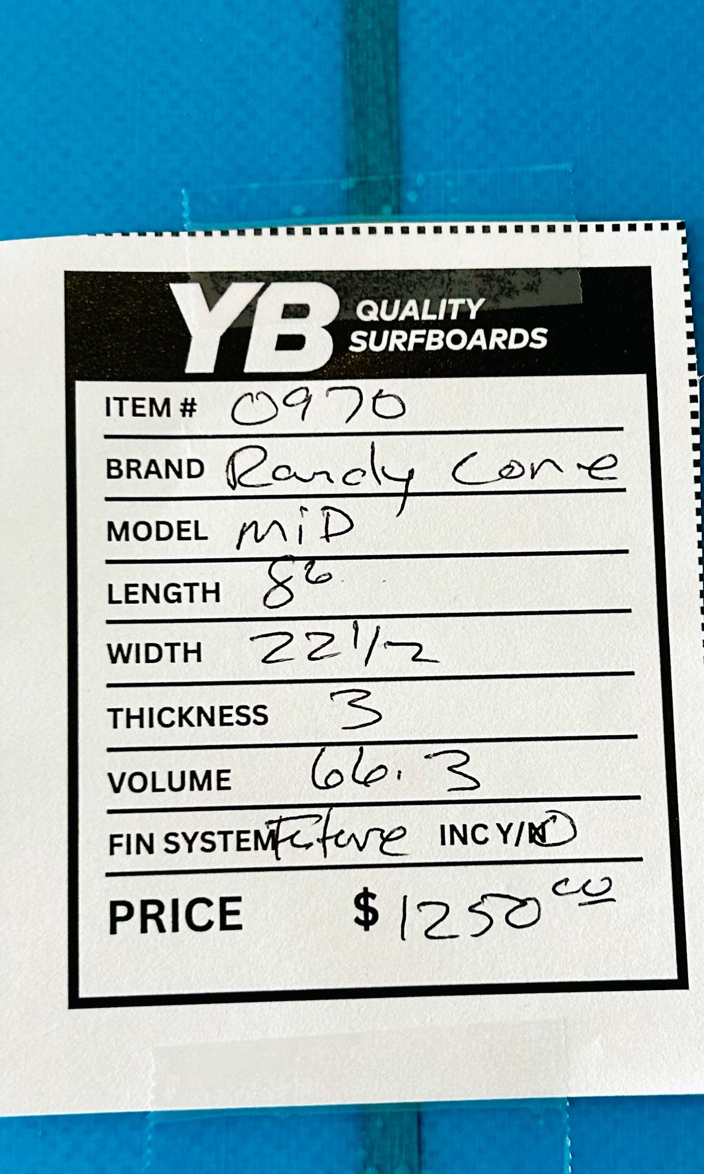 Randy Cone 8'6" 66.3L Mid Length New Surfboard
