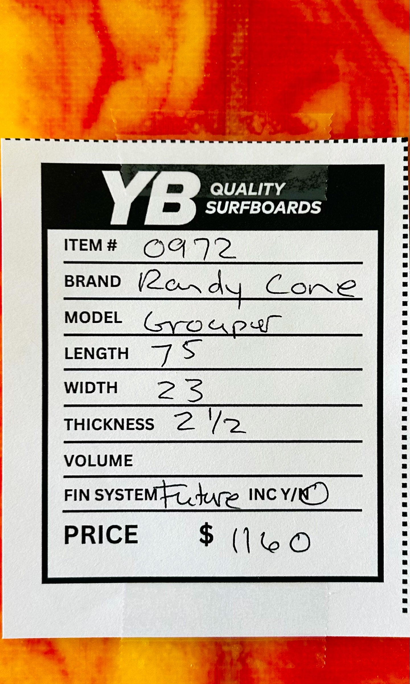 Randy Cone 7'5" Grouper Mid Length New Surfboard
