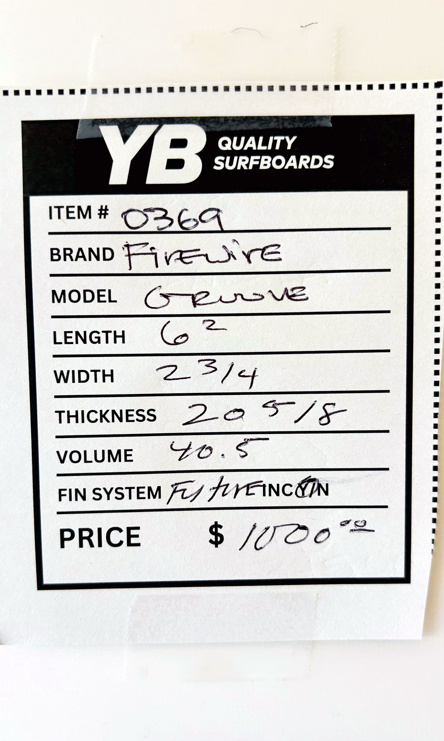 Firewire 6'2" 40.5L Machado Groove