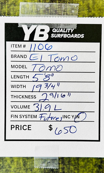 Firewire 5'8" 31.9L El Tomo Used Surfboard
