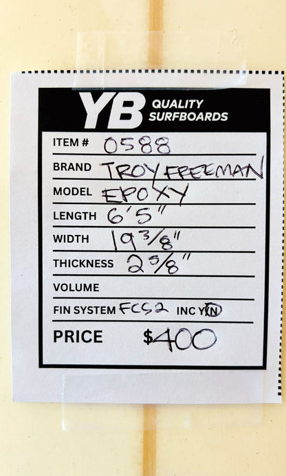 Troy Freeman 6'5" 33L Surfboard