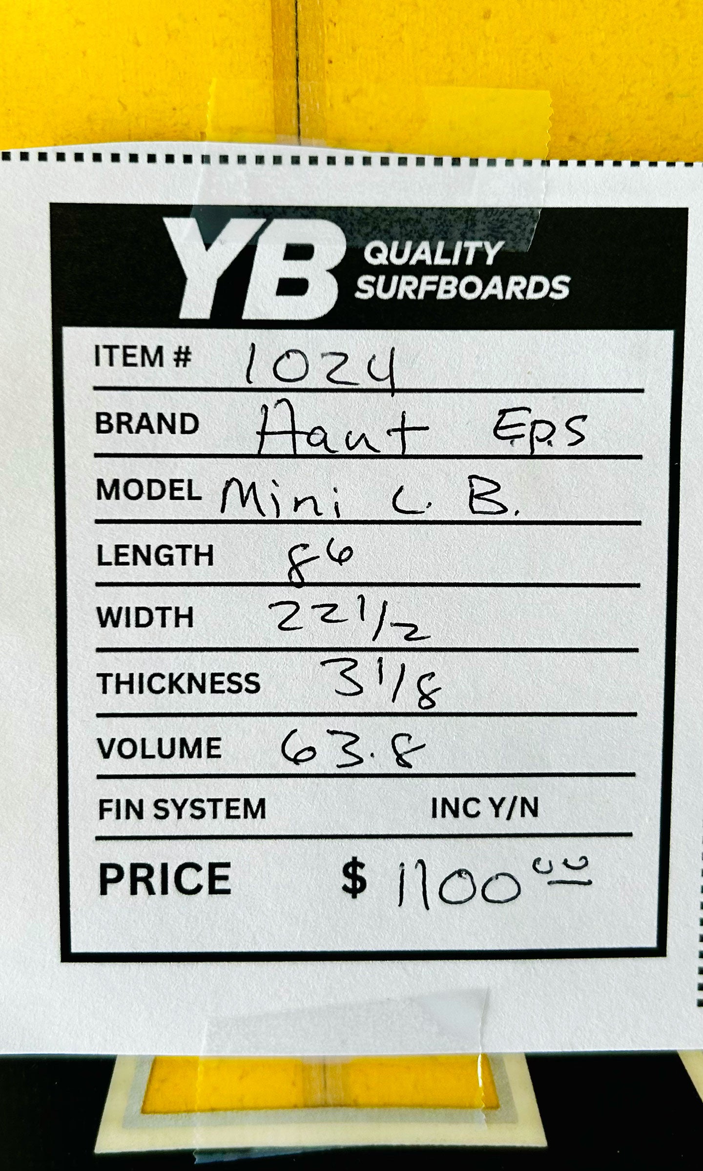 Doug Haut 8'6" 63.8L Used Mini Longboard