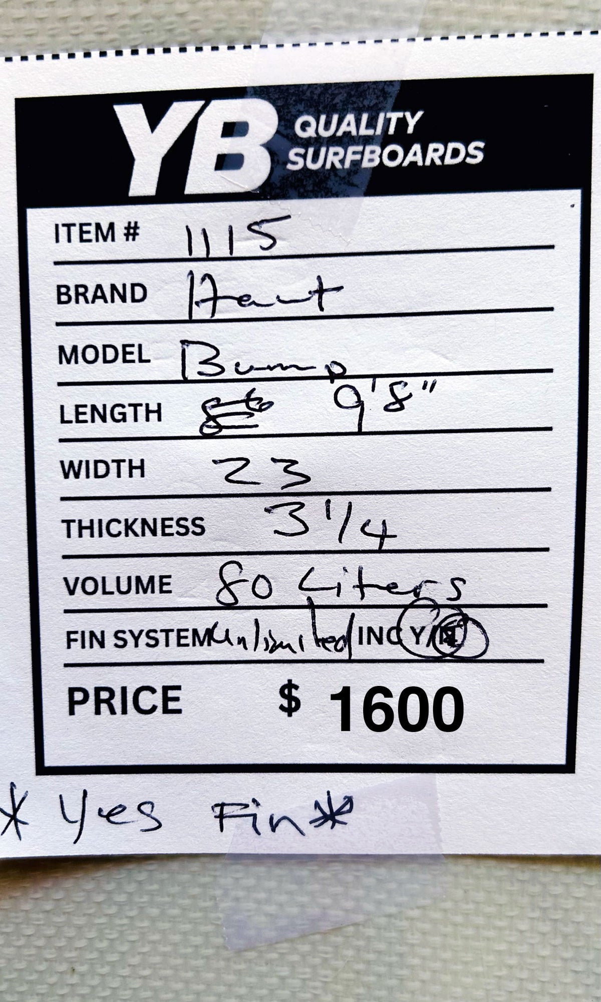Haut 9'8" 80L Bump Used Longboard