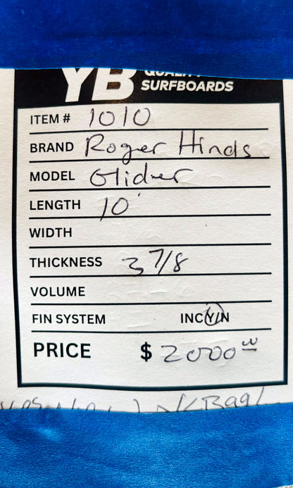 Roger Hinds 10'0" Glider New Longboard