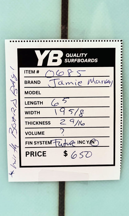 Jamie Murray 6'5" Surfboard