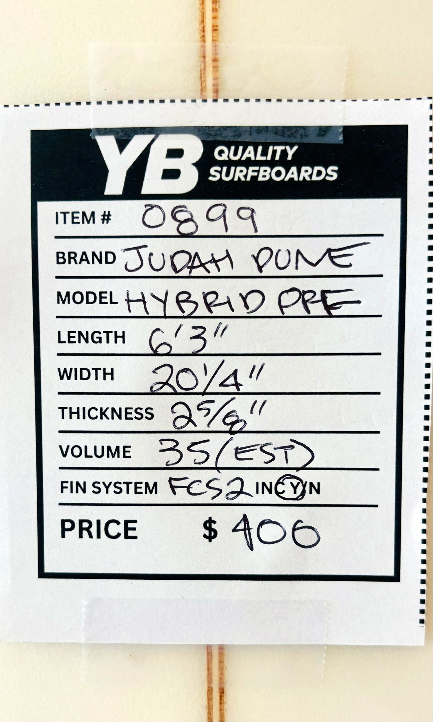 Judah Dune 6'3" 35L Hybrid Performance Surfboard