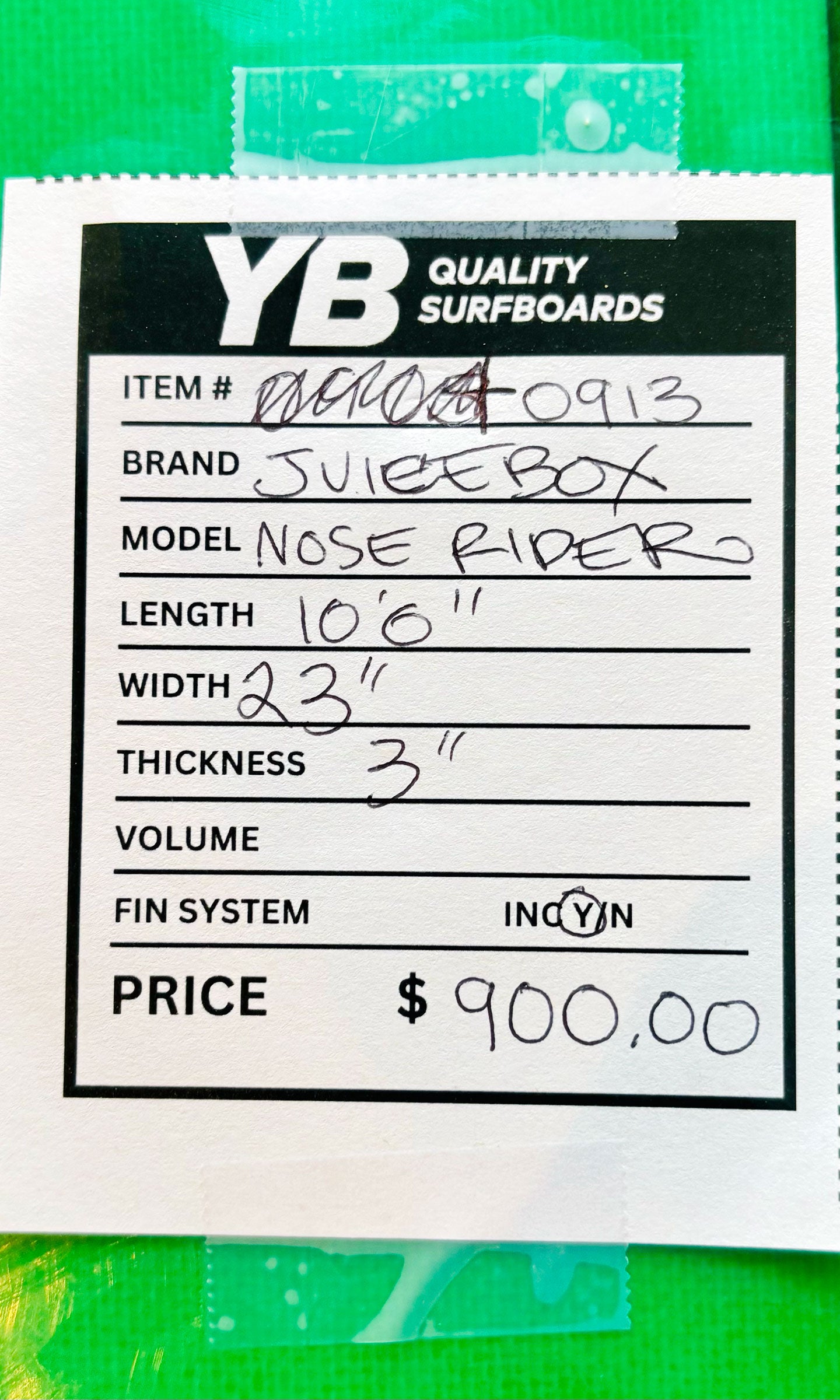 Juicebox 10'0" Nose Rider Used Longboard
