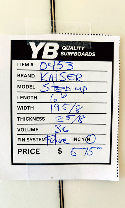Kaiser 6'6" 36L Step Up Surfboard