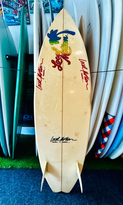 Local Motion 5'10" 80's Twin Fin Used Surfboard