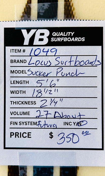 Locus 5'6" 27L Sucker Punch Used Surfboard