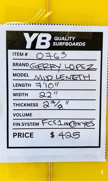 Gerry Lopez 7'10" Mid Length Used Surfboard