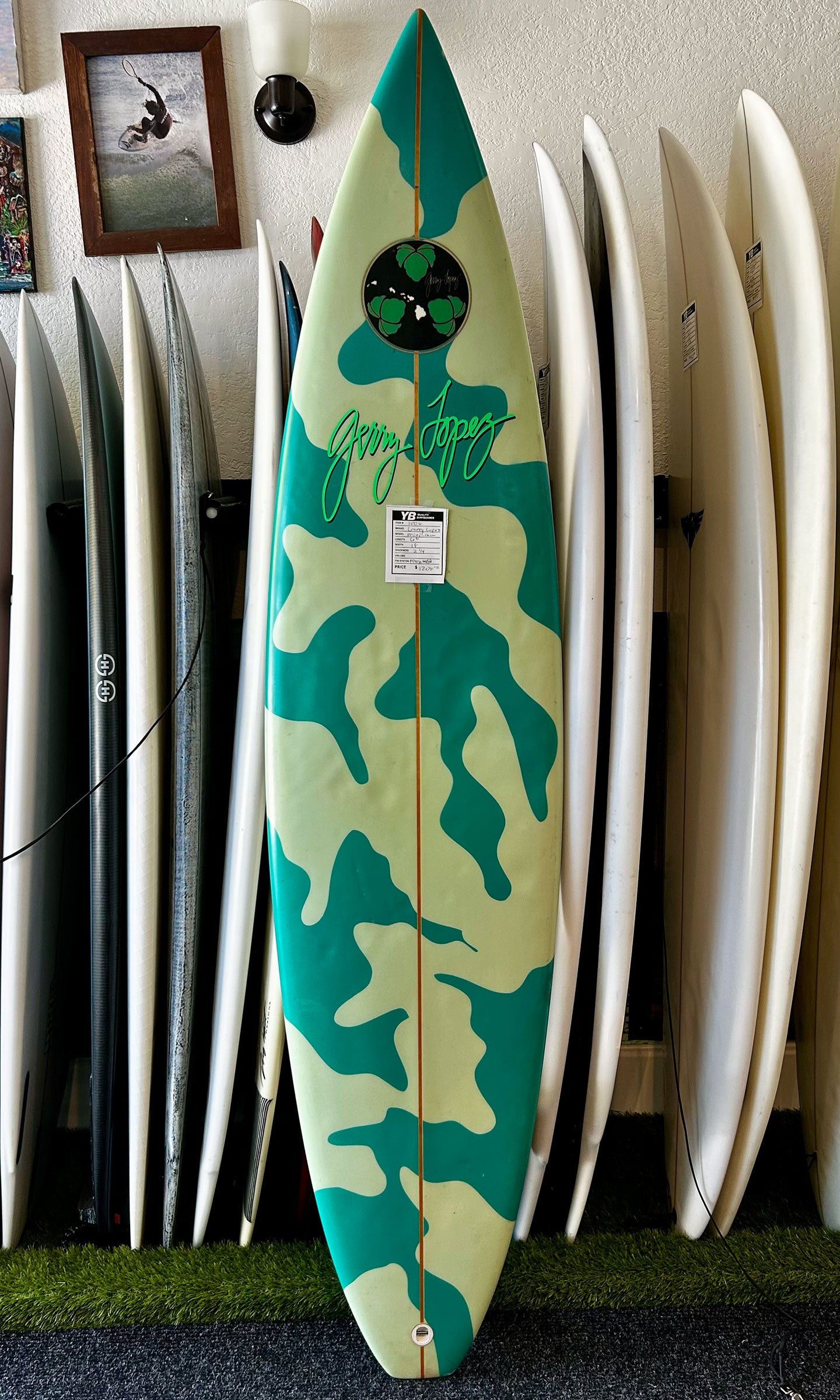 Gerry Lopez 6'6" Mini Gun Step Up Used Surfboard