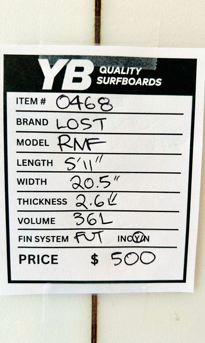 Lost 5'11" 36L RNF Surfboard