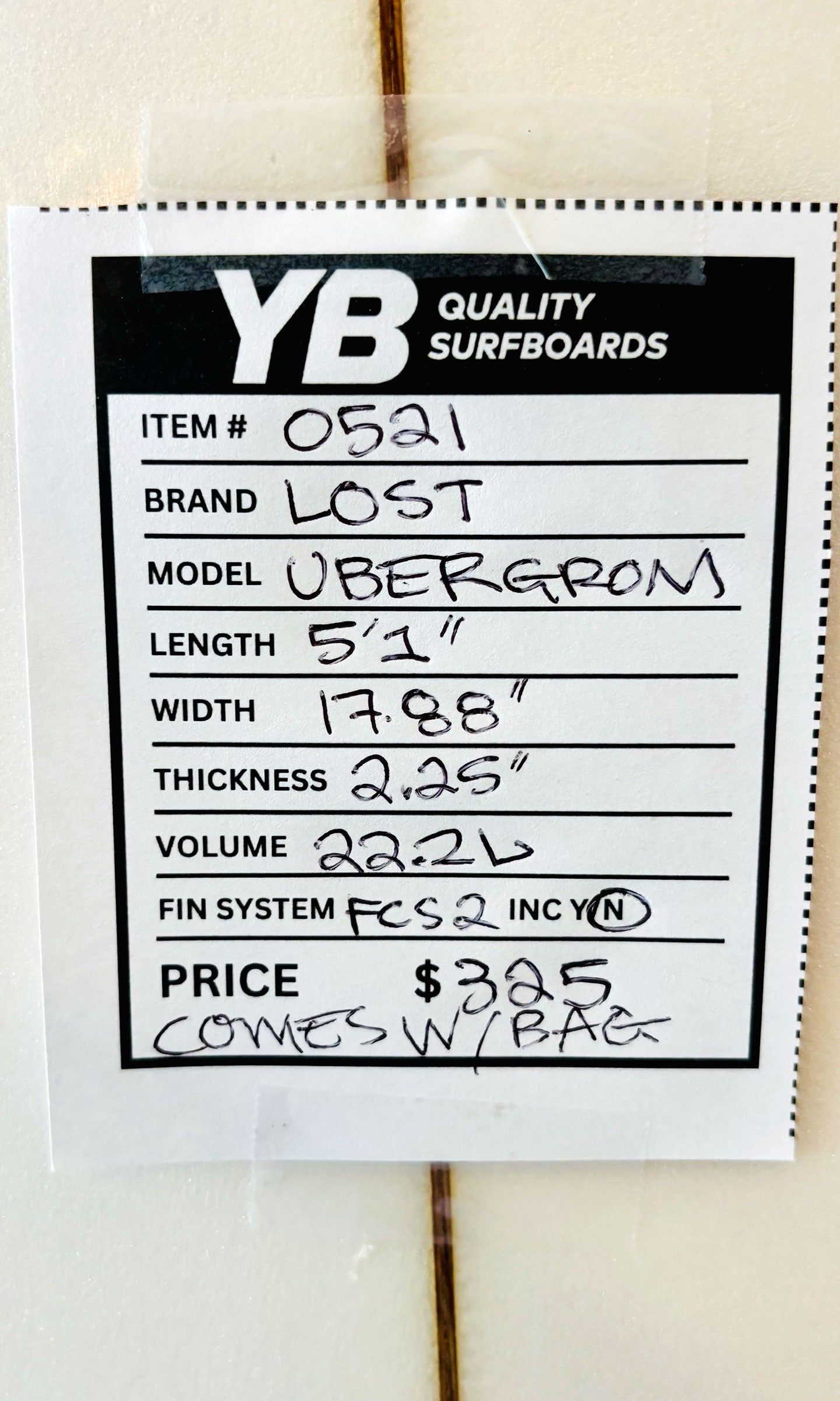 Lost 5'1" 22.2L Uber Grom Surfboard