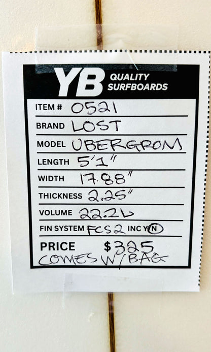 Lost 5'1" 22.2L Uber Grom Surfboard