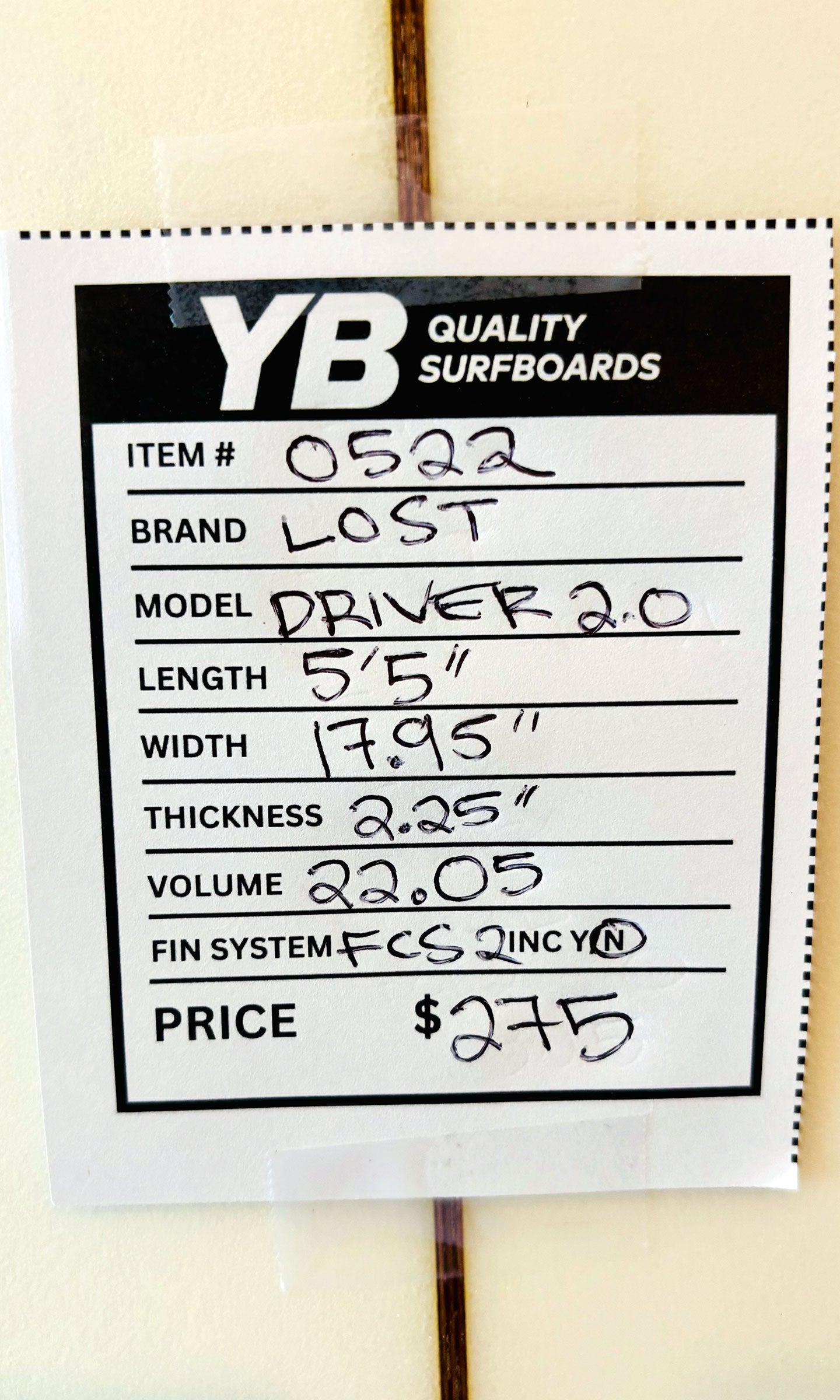 Lost 5'5" 22.05L Driver 2.0 Grom Surfboard