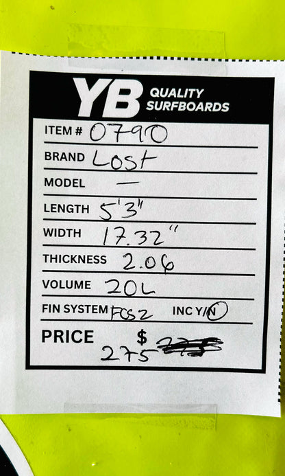 Lost 5'3" 20L Grom Used Surfboard