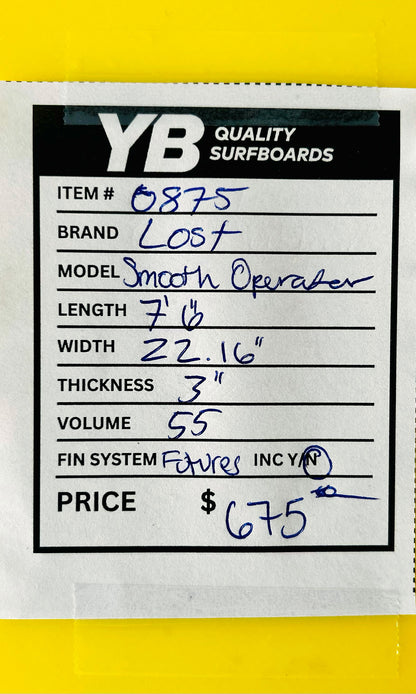 Lost 7'6" 55L Smooth Operator Used Surfboard