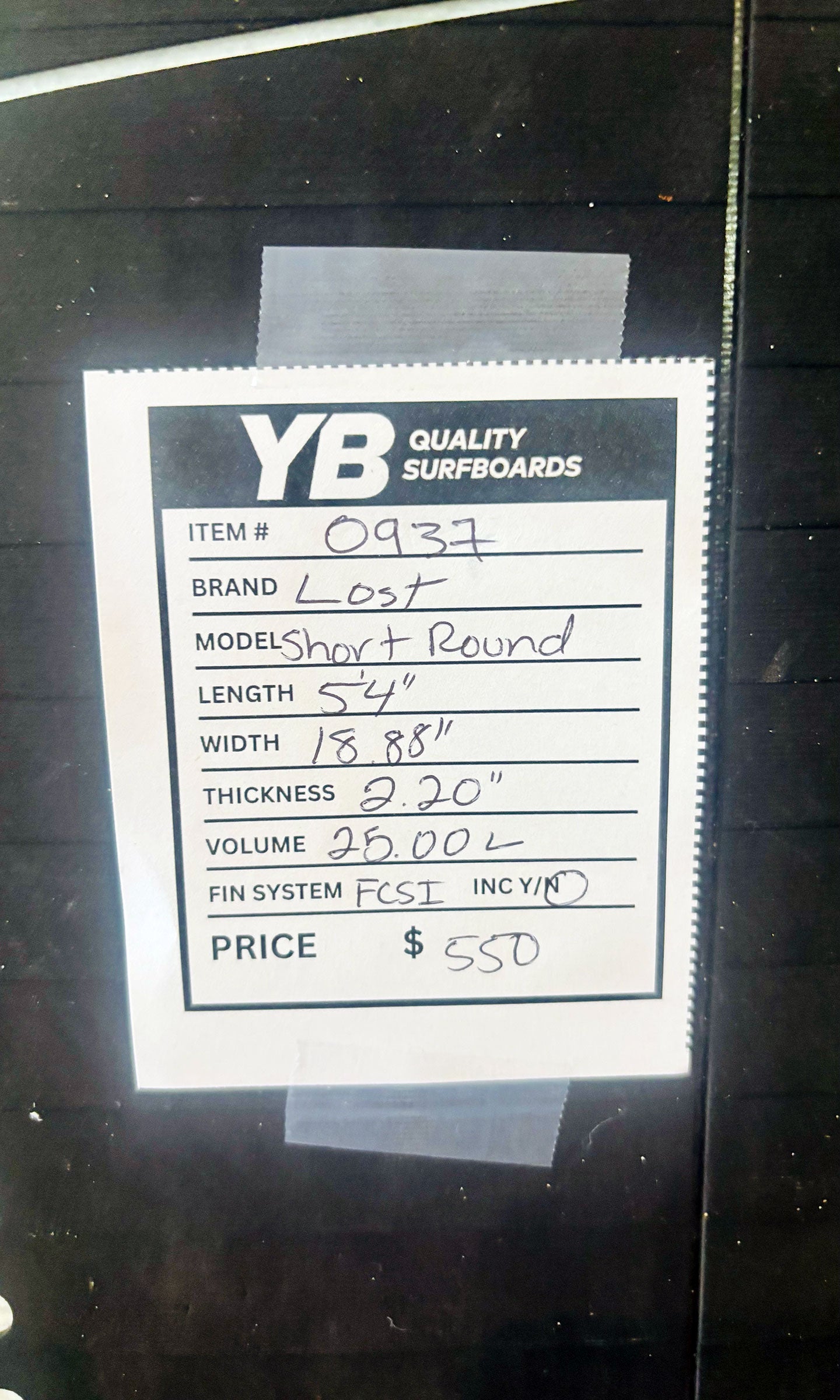 Lost 5'4" 25L Short Round Used Surfboard