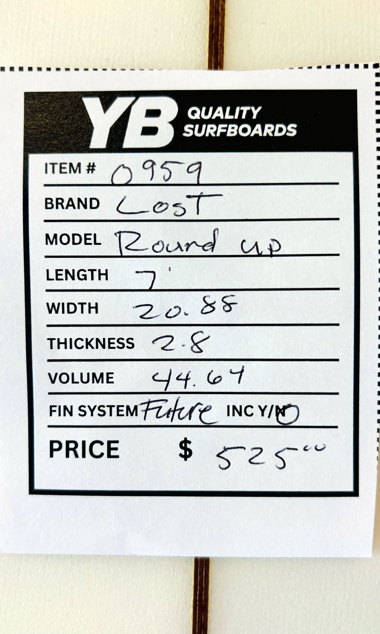 Lost 7'0" 44L Round Up Used Surfboard