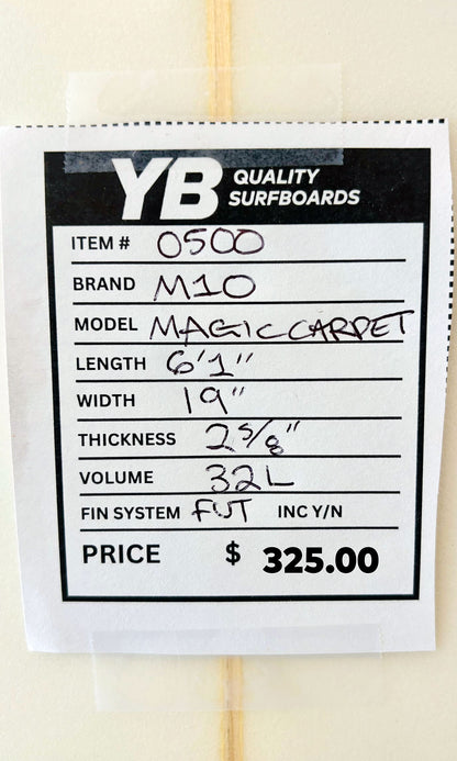 M10 6'1" 32L Magic Carpet Surfboard