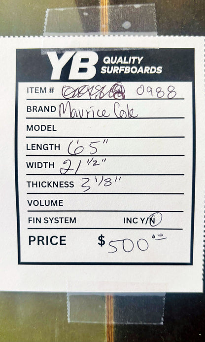 Maurice Cole 6'5" Used Surfboard