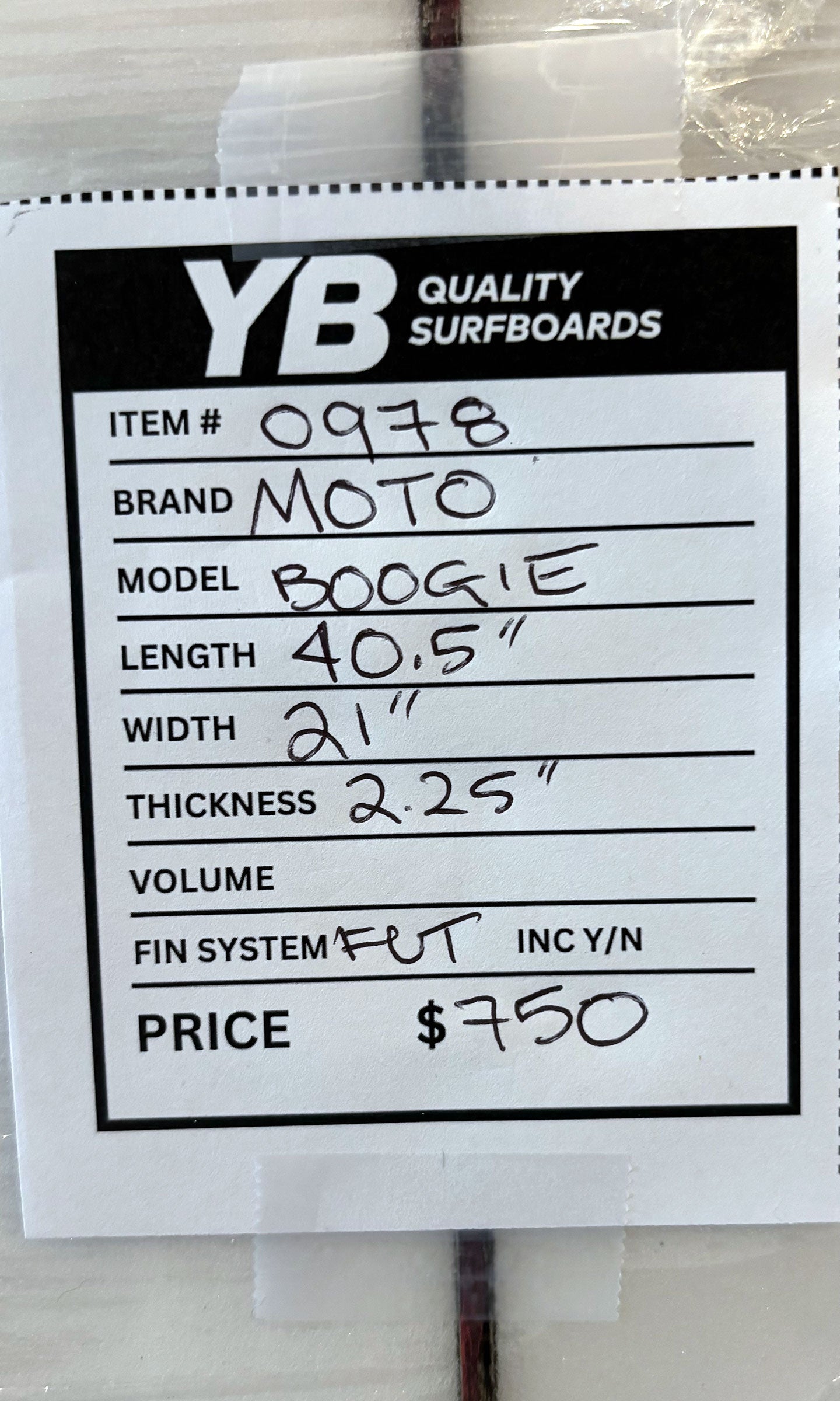 Motion Of The Ocean 40.5" Fiberglass Bodyboard